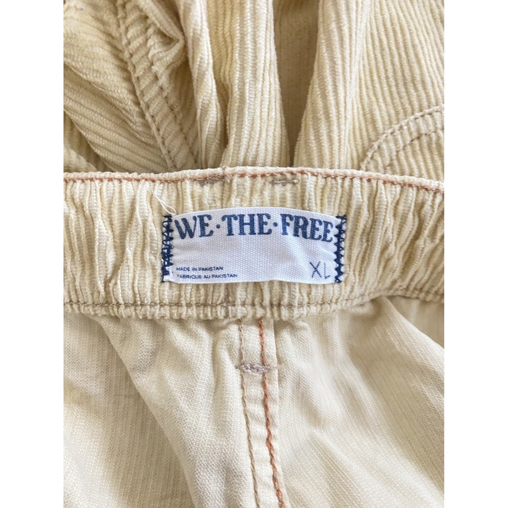 Free People We the Free Second Chances Corduroy Drawstring Yellow Shorts Sz XL - Picture 6 of 10